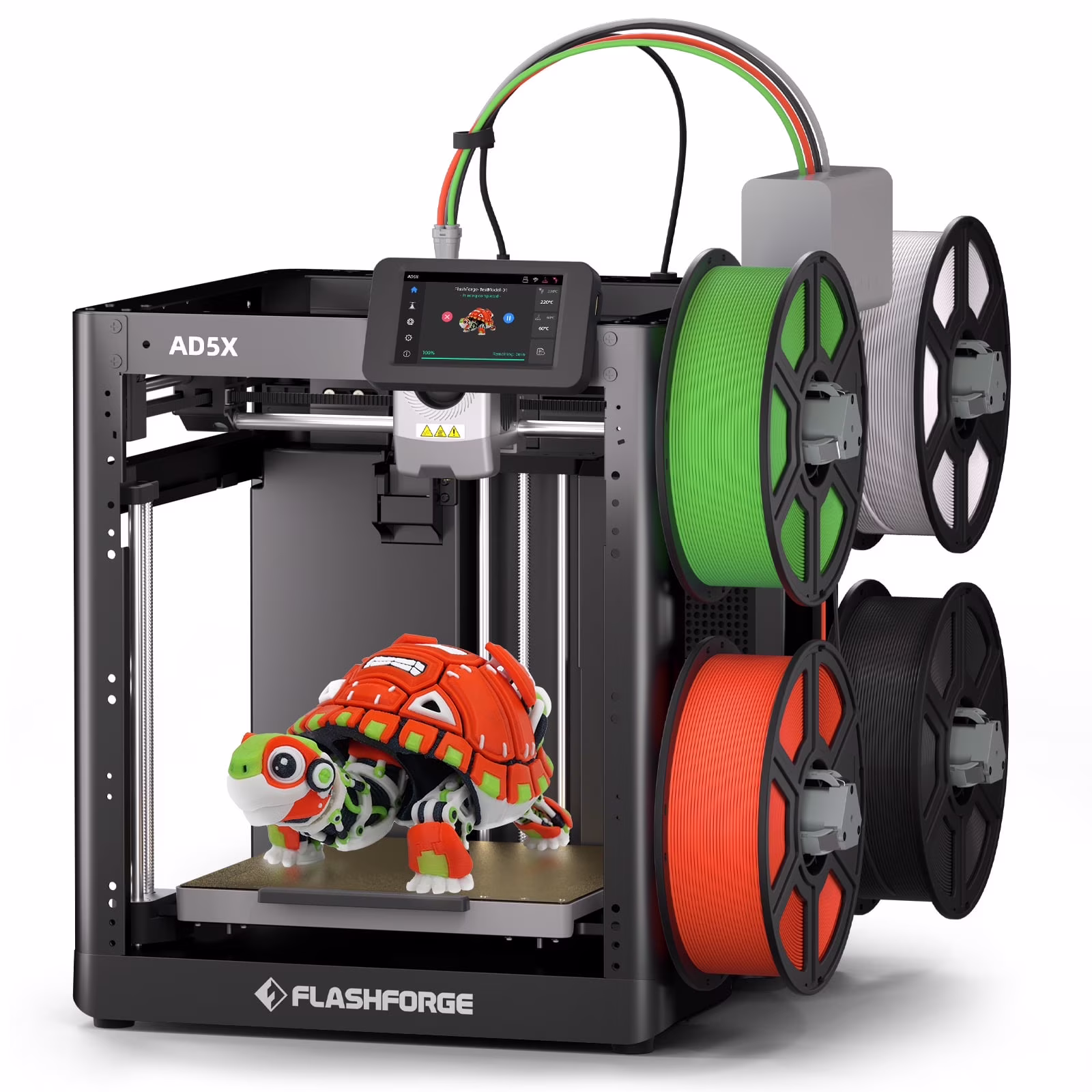 Flashforge AD5X 3D Printer, Multi-Color Printer with Display Screen, 600mm/s High Speed, 1 Count, Black