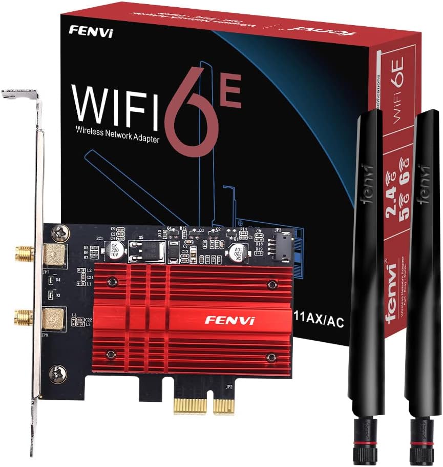 WiFi 6E AX210 PCI-E WiFi Card BT5.2 160MHz Tri-Band Expands WiFi into 6GHz/5GHz/2.4GHz 5400Mbps Gigabit AX210ngw Desktop PC PCIe Wireless Network