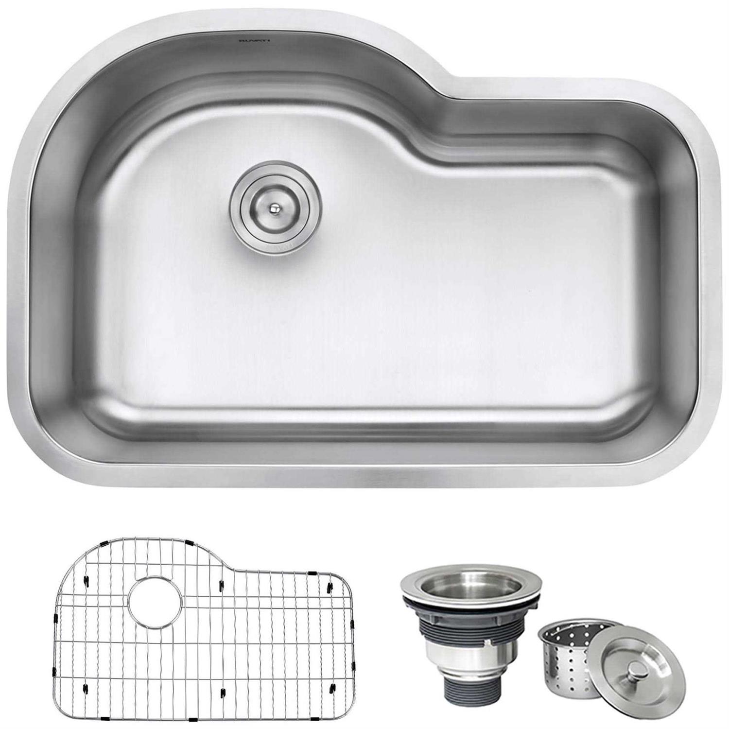 Ruvati 32 Undermount 16 Gauge Single Bowl Kitchen Sink RVM4700 - Shop Hardware Tools Online Store
