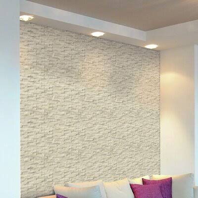 Arabescato Splitface 0.4x22 x 1.2x22 Marble Mosaic Tile in White MSI