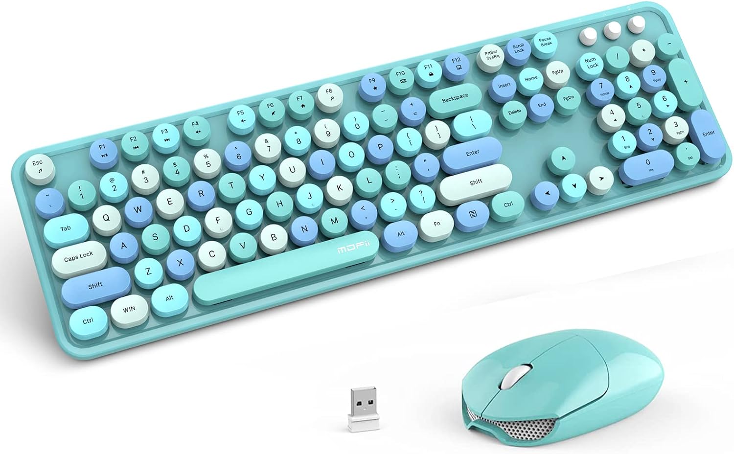 Wireless Mechanical Keyboard with LED Backlit, Bluetooth 5.1/USB Wired Rechargeable 104 Keys Full-Size PC Gaming Keyboard