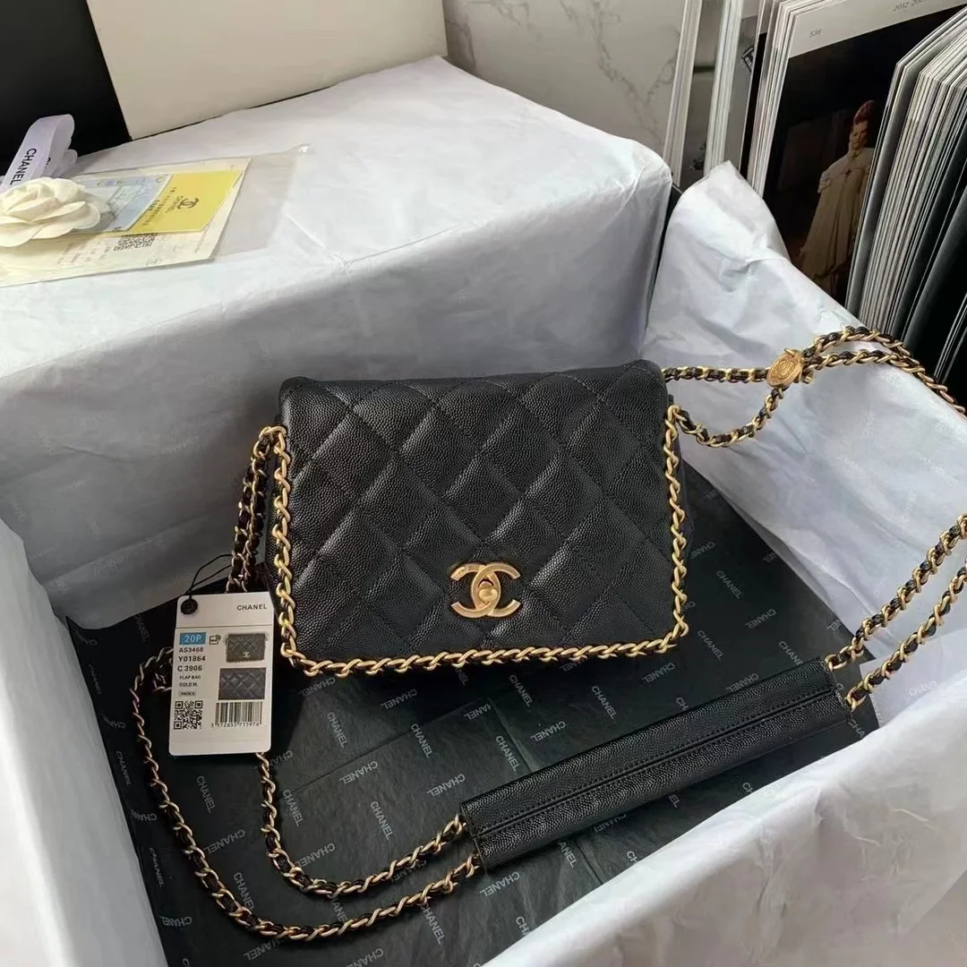 Chanel Flapbag With Chain Black For Women, Women&rsquo;s Bags 8.3in/21cm