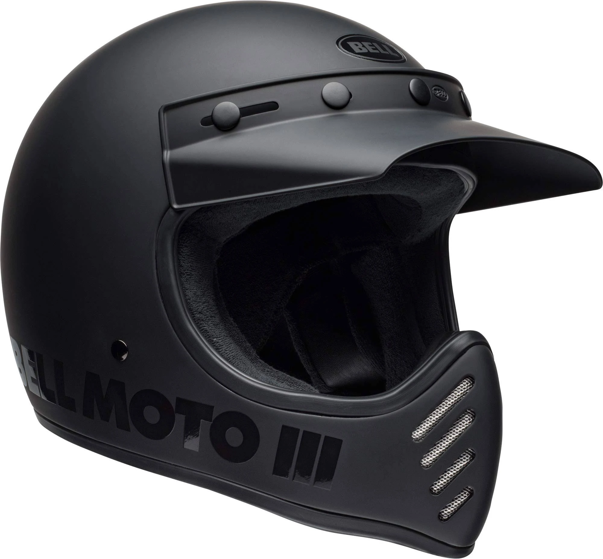 Bell Moto-3 Helmet (Matte/Gloss Blackout - Large)