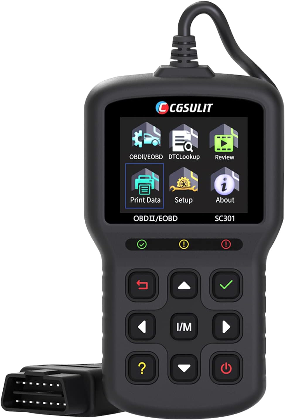 OBD2 Scanner CGSULIT SC301 Car Code Reader Check Engine Light with Reset Full OBDII Functions Vehicle Diagnostic Scan Tool for Smog Check,Live Data
