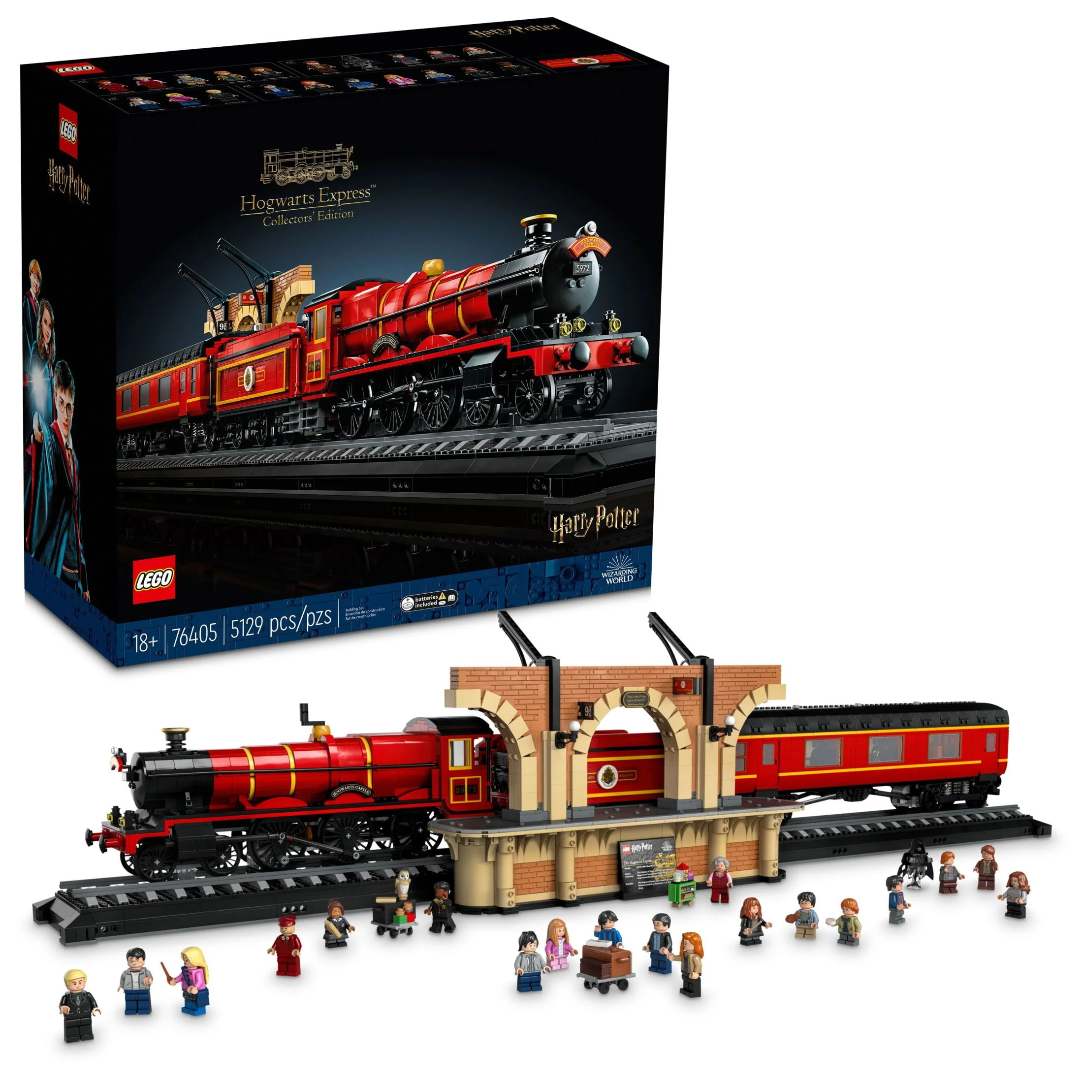 LEGO Harry Potter Hogwarts Express – Collectors' Edition 76405, Iconic Replica Model Steam Train from the Films