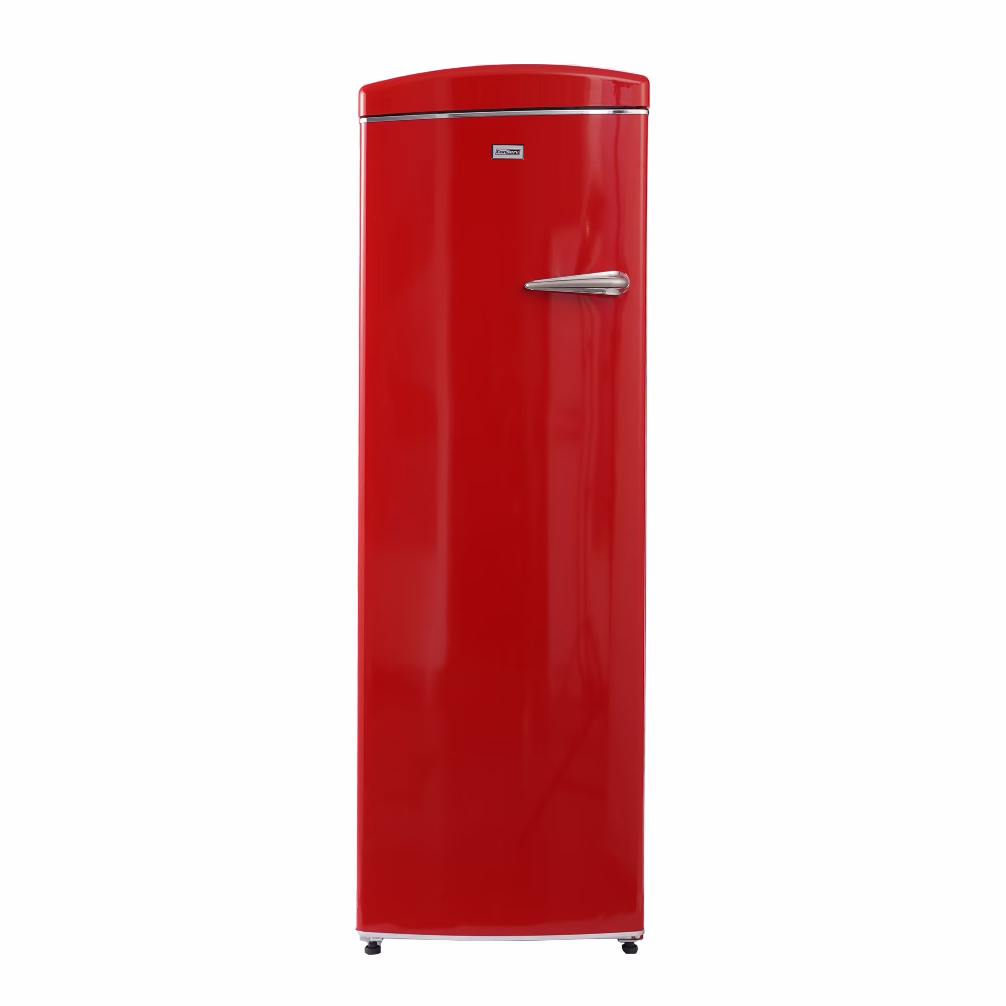 Conserv 8.3 cu. ft. Red Classic Retro Upright Freezer Frost Free with Compressor Cooling , Adjustable Feet and Sleek Retro Design
