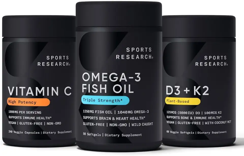 Sports Research 1250 mg Omega 3 Burpless Fish Oil - Wild Alaskan Pollock - (90 Count)
