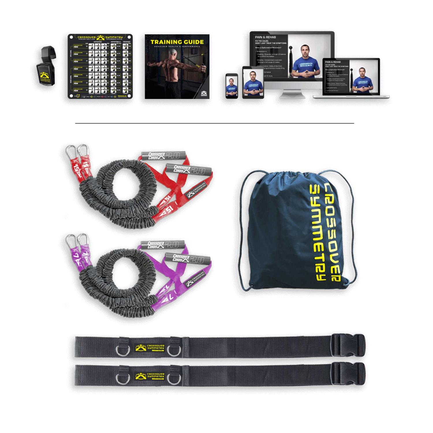 Shoulder Workout Resistance Bands | Athletic | Includes Bands 2 Sets, Door Belts, Training Guide, Exercise Chart | Fitness