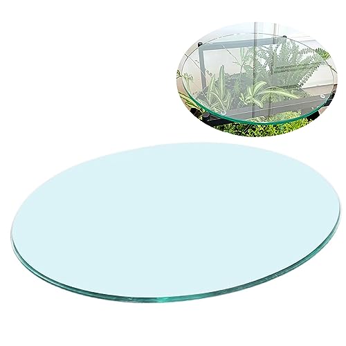 SAGIDAR Round Tempered Glass, Round Table Glass Top, Round Glass Table Top Dining Table Top, 16IN 22IN 26IN 30IN 36IN, Clear Glass High Gloss