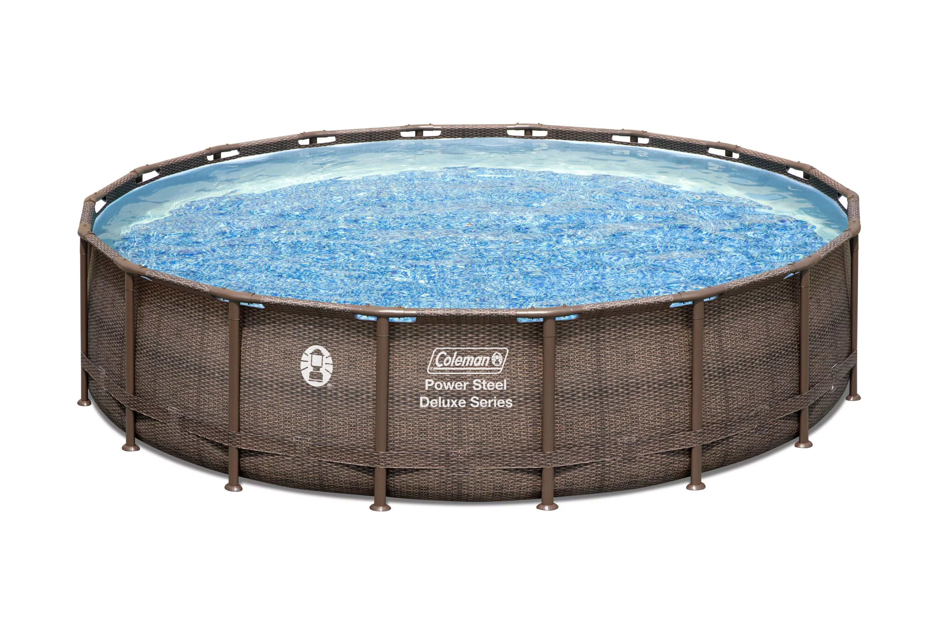 Coleman Power Steel 18’ x 48” Round Metal Frame Above Ground Pool Set
