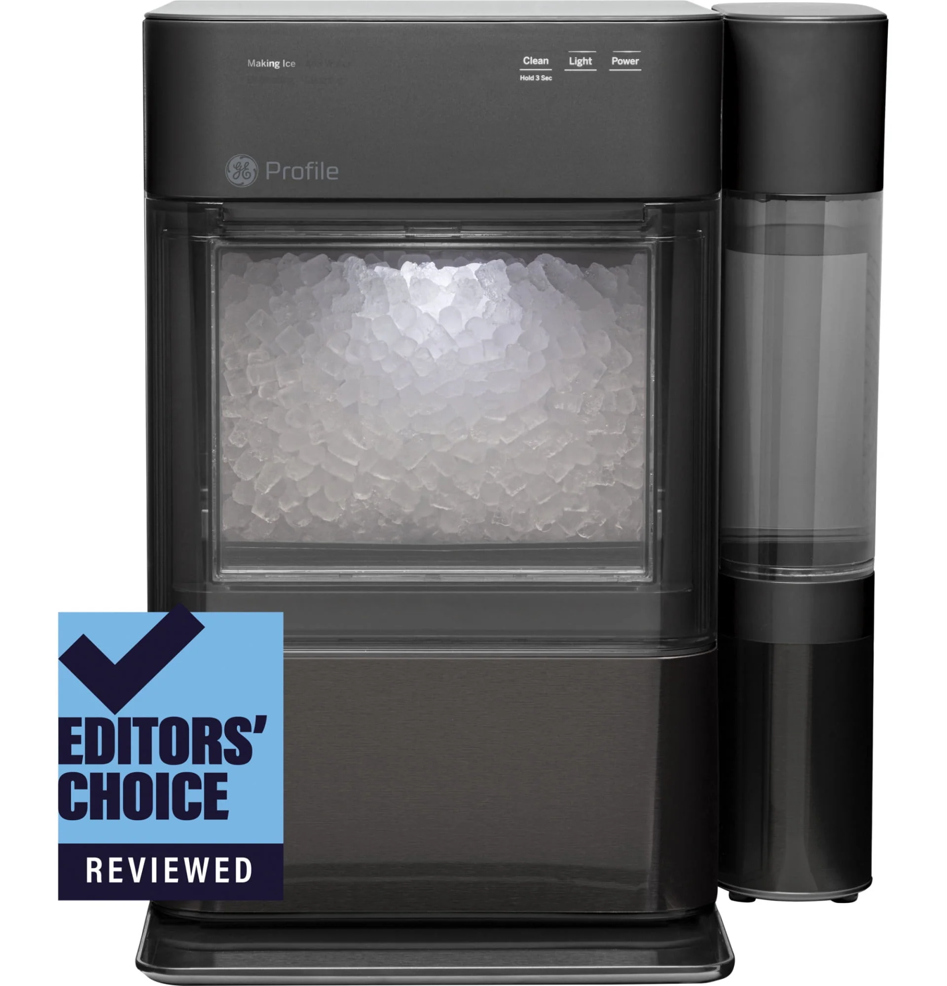 GE Profile Opal 2.0 | Countertop Nugget Ice Maker with Side Tank | 2.0XL Version | Ice Machine with WiFi Connectivity | Black Stainless