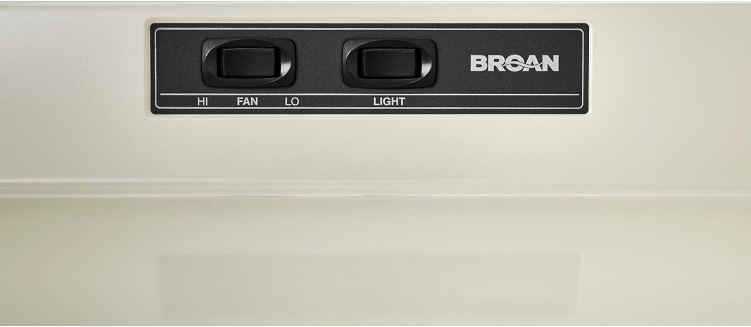 Broan-NuTone 24-inch Under-Cabinet Convertible Range Hood with 2-Speed Exhaust Fan and Light, MAX 210 CFM, Stainless Steel