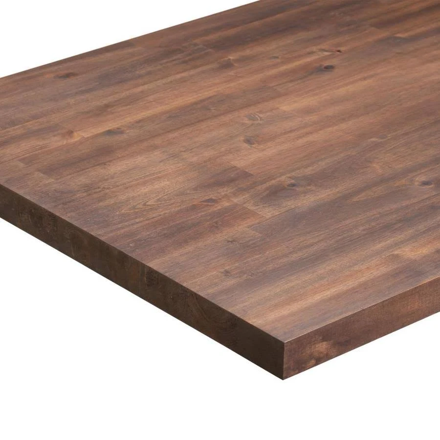 Sparrow Peak 4-ft Espresso Stained Straight Butcher Block Acacia Kitchen Countertop in Brown | 1525FJACESP-48
