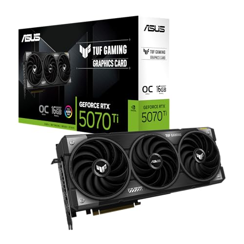 ASUS TUF Gaming GeForce RTX ™ 5070 Ti 16GB GDDR7 OC Edition Gaming Graphics Card (PCIe® 5.0, HDMI®/DP 2.1, 3.125-slot, Military-Grade Components