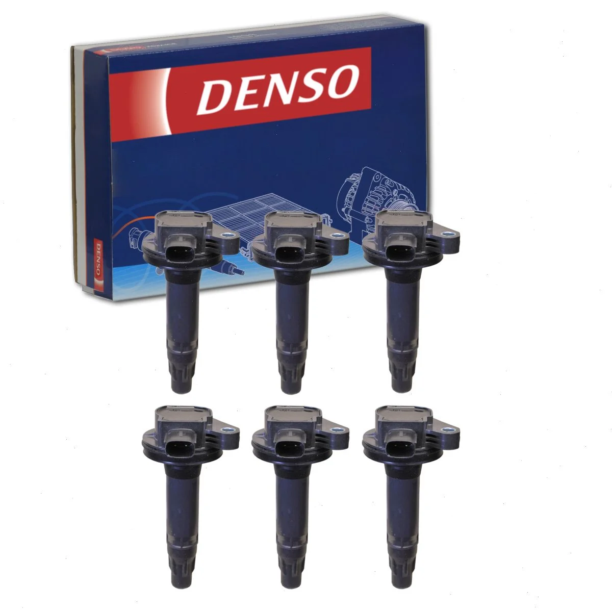 6 pc DENSO Direct Ignition Coils compatible with Ford F-150 3.5L 3.7L V6 2011-2016 - Curated Treasures Market