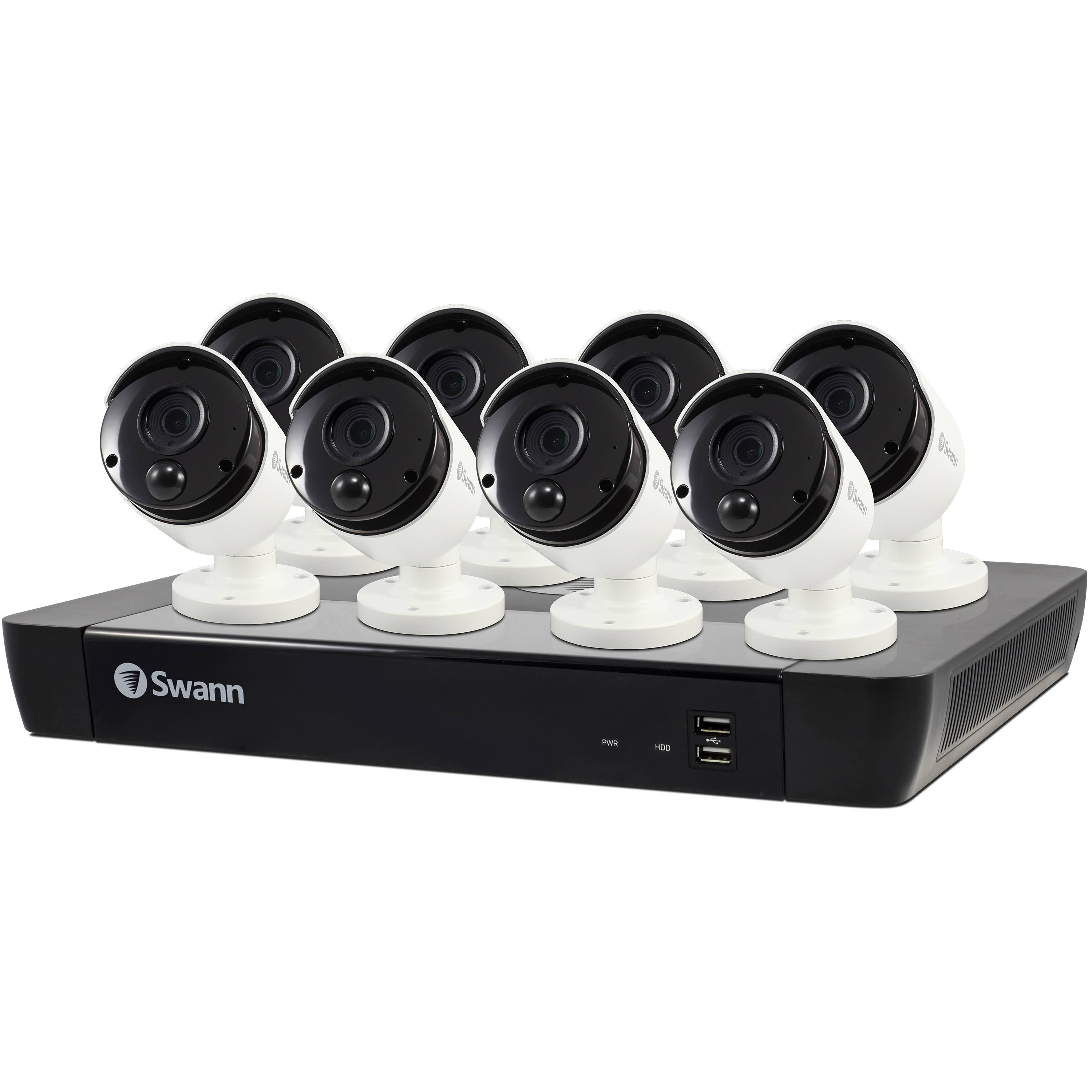 Swann SWNVK-1685808 16-Channel NVR with 8 Outdoor cameras Night Vision - NVR + camera(s) wired - 2 TB