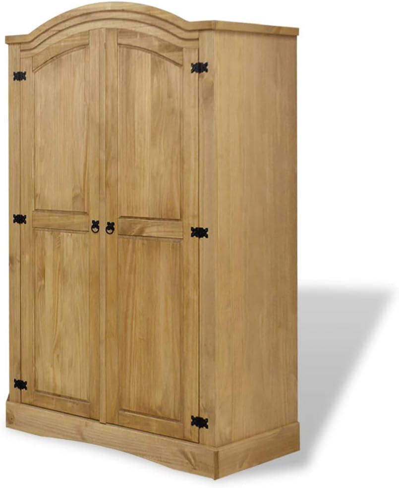Wardrobe Mexican Pine Corona Range 2 Doors +Material: Solid Pinewood