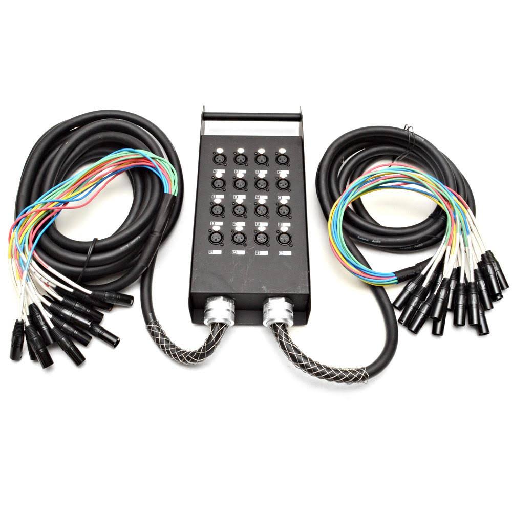 Seismic Audio - 16 Channel XLR Splitter Snake Cable - 15 ft Trunk, 30 ft Trunk