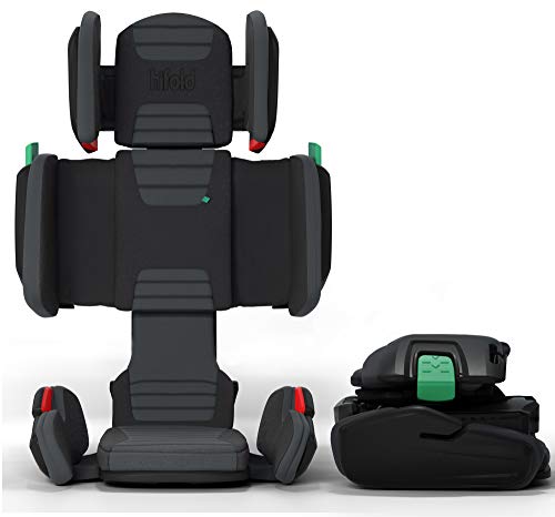 mifold hifold fit-and-fold Highback Booster Seat, – Adjustable Narrow, Foldable Booster Car Seat for Everyday, Travel