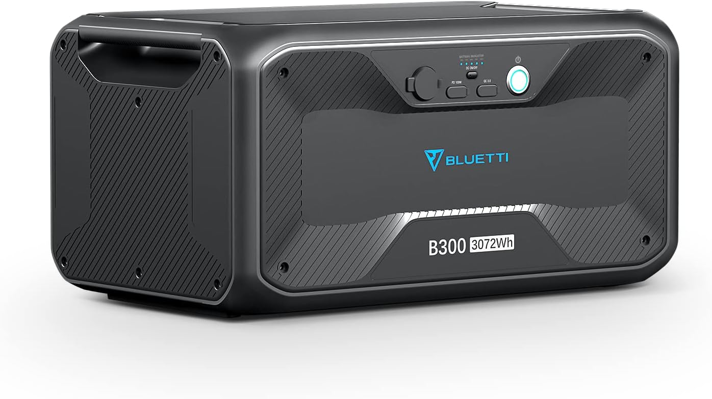 BLUETTI B300 3072Wh Expansion Battery for AC300/AC200MAX/AC200P/EB240/EB150, Expand AC300 w/ 4 Extra Battery