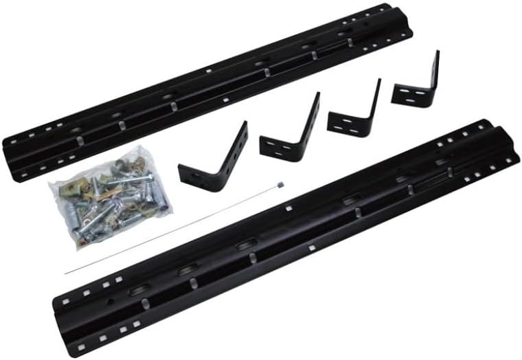 Draw-Tite Wheel Hitch For Chevy K3500 1988-2000 | Mounting Rails w/Brackets & Hardware | 10 Bolt Design | 5th | Black Powder Coat