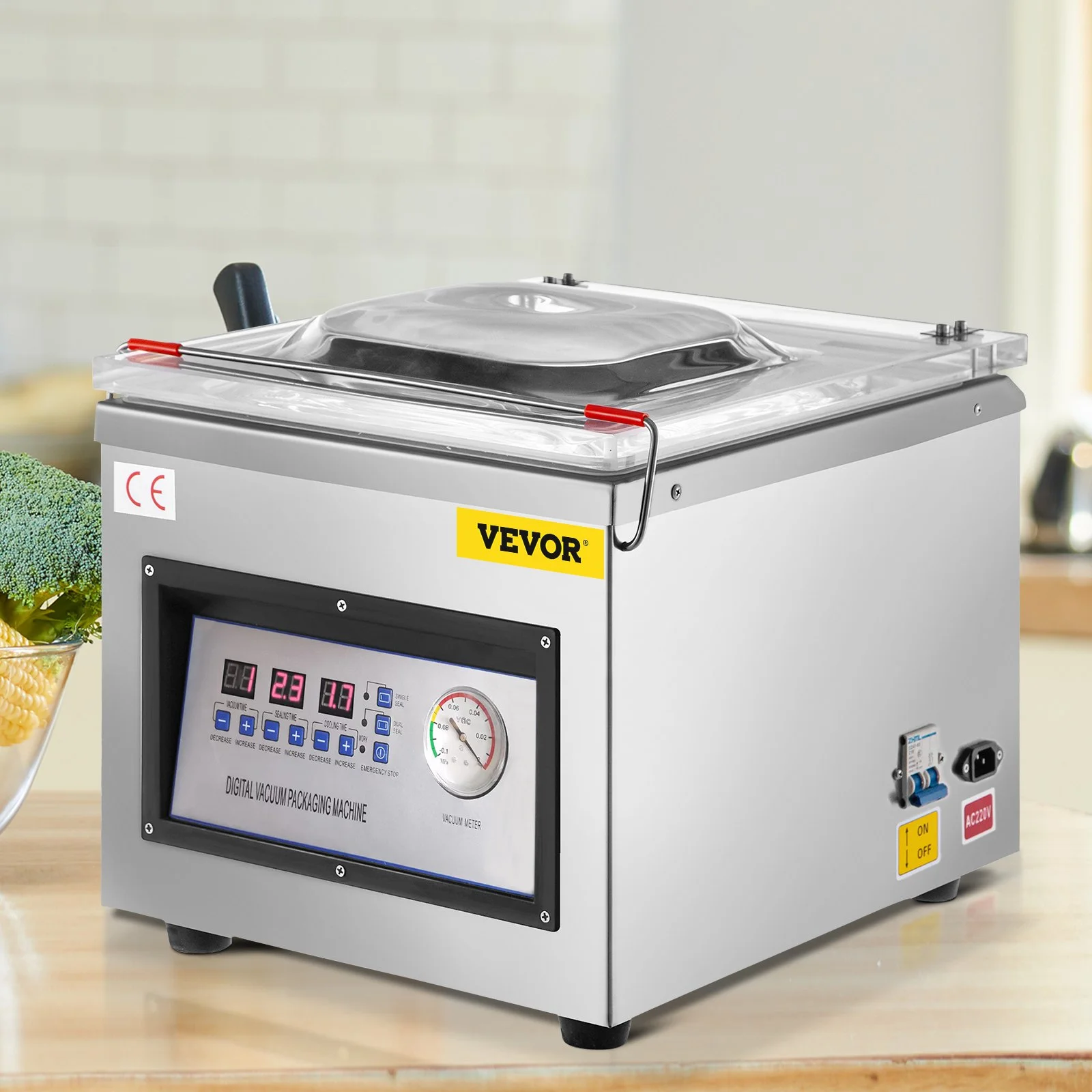 VEVOR DZ 260C Chamber Vacuum Sealer, 110V Kitchen Food Packaging Machine for Food - Radiant Selections