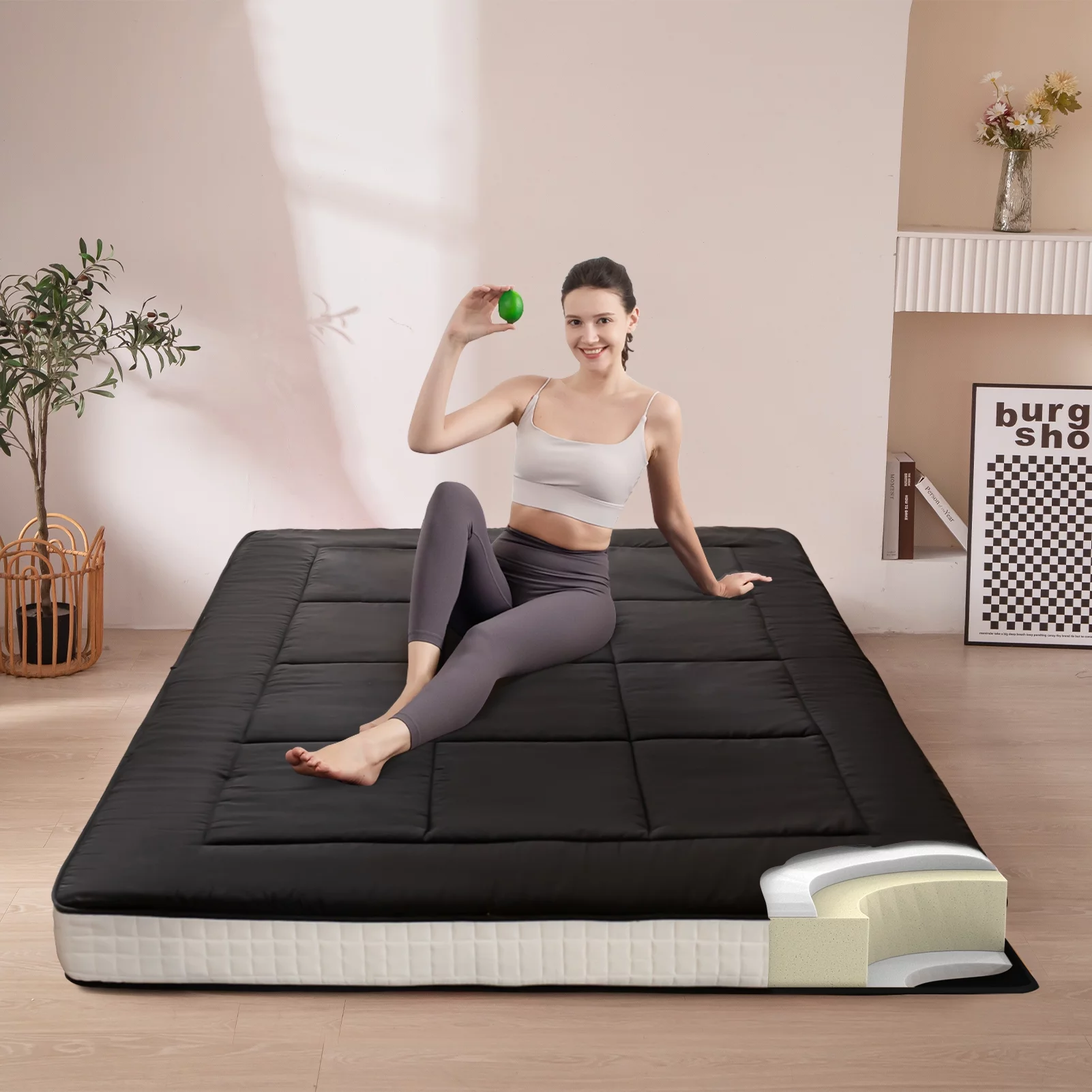 MAXYOYO 6" Extra Thick Japanese Floor Mattress Futon Mattress