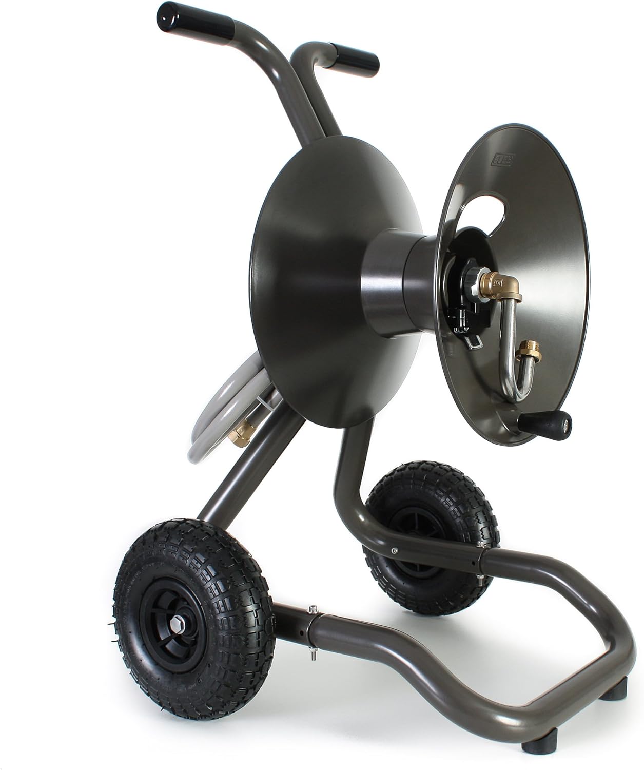 ELEY Hose Reel Cart with Wheels - Portable Heavy Duty Hose Reel and Garden Hose Holder, Great Addition to Gardening Accessories and Supplies, Reel