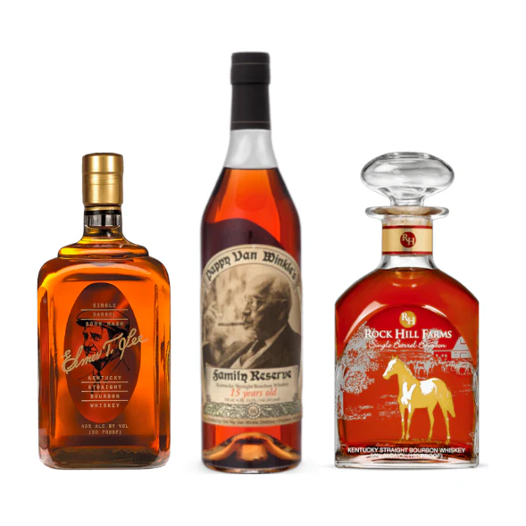 Pappy Van Winkle 15 Year, Elmer T. Lee Single Barrel, & Rock Hill Farms Bundle - Nestor Liquor