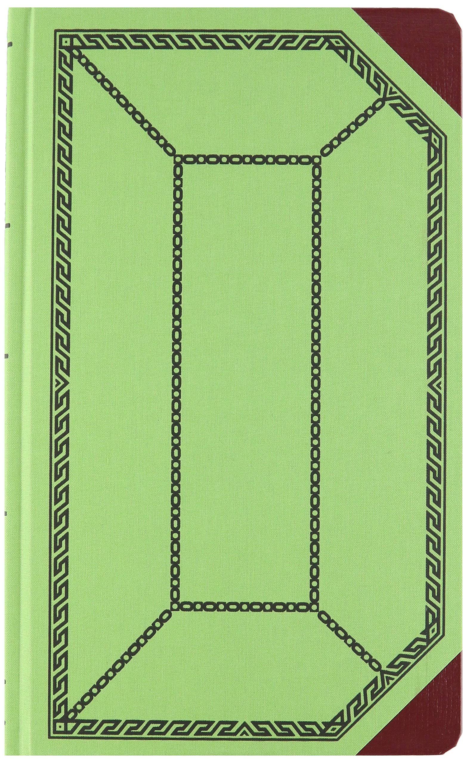 Boorum &amp; Pease 6718300R Record/Account Book, Record Rule, Green/Red, 300 Pages, 12 1/2 x 7 5/8 - Megean