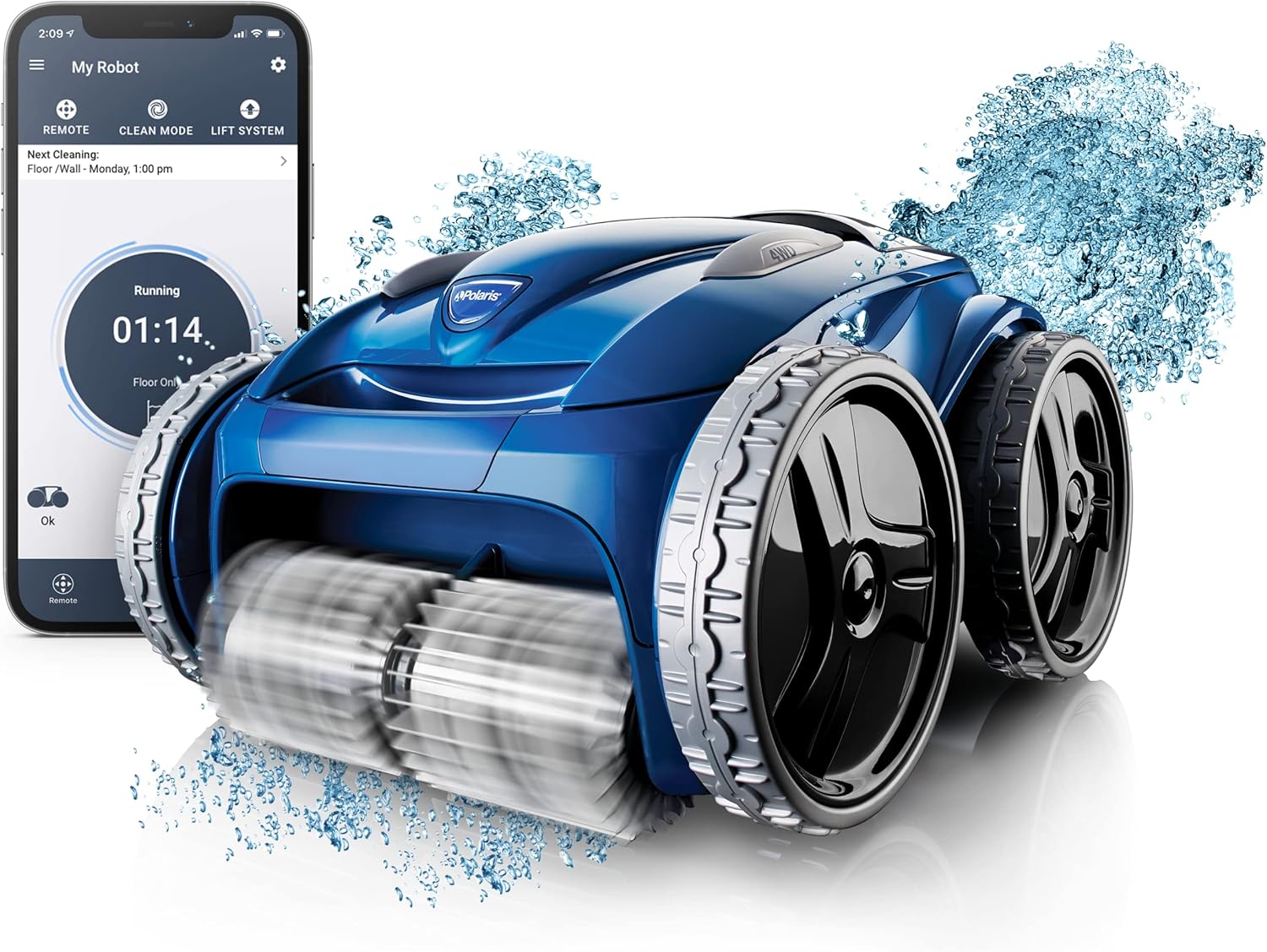 Polaris 9650iQ Sport Robotic Cleaner, Automatic Vacuum for InGround Pools up to 60ft, Smart App, WiFi, Amazon Alexa