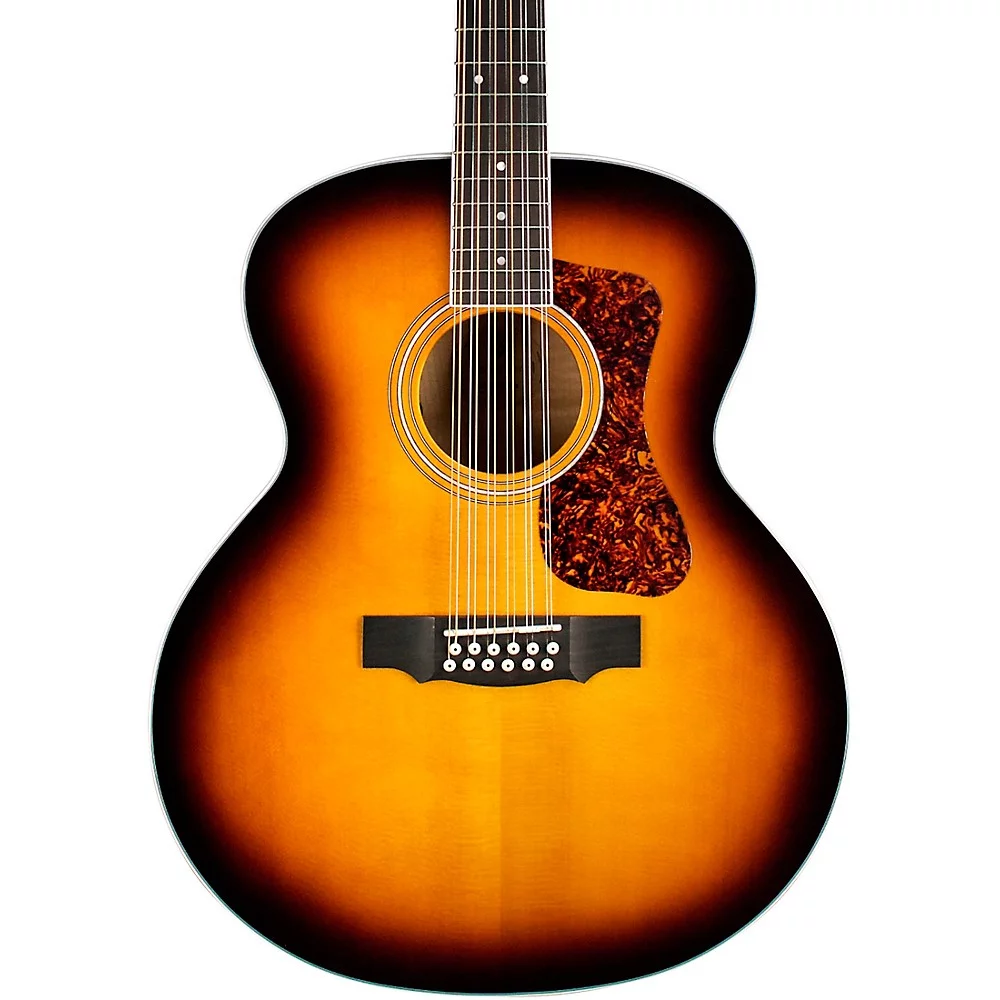 Guild F-2512E Deluxe Westerly Collection 12-String Jumbo Acoustic-Electric Guitar Antique Sunburst - Curated Treasures Market