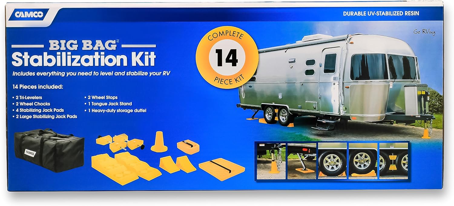 Camco Big Bag Stabilization Kit - Includes Everything You Need to Level and Stabilize Your RV