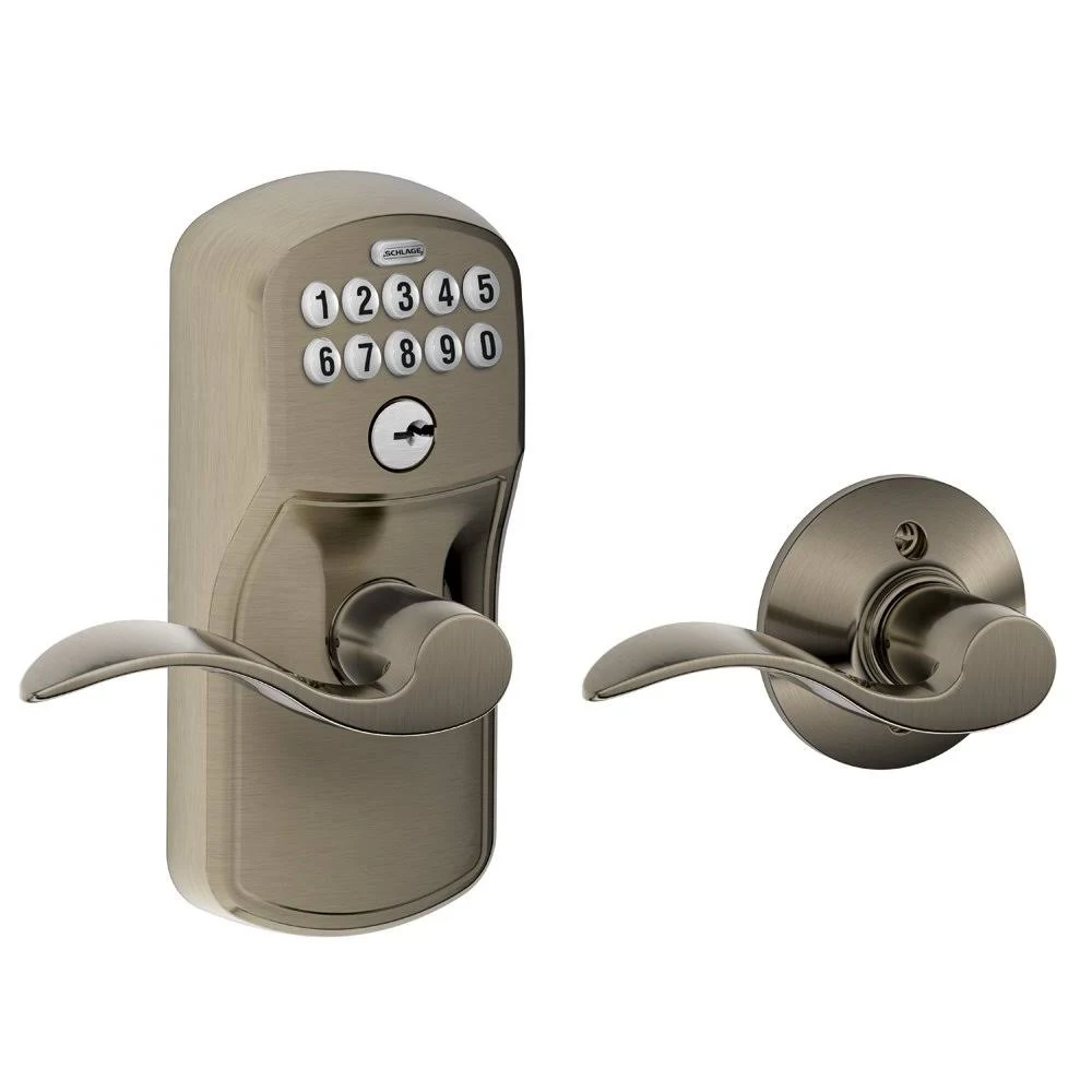 Accent Keypad Lever with Plymouth Trim Schlage Finish: Antique Pewter