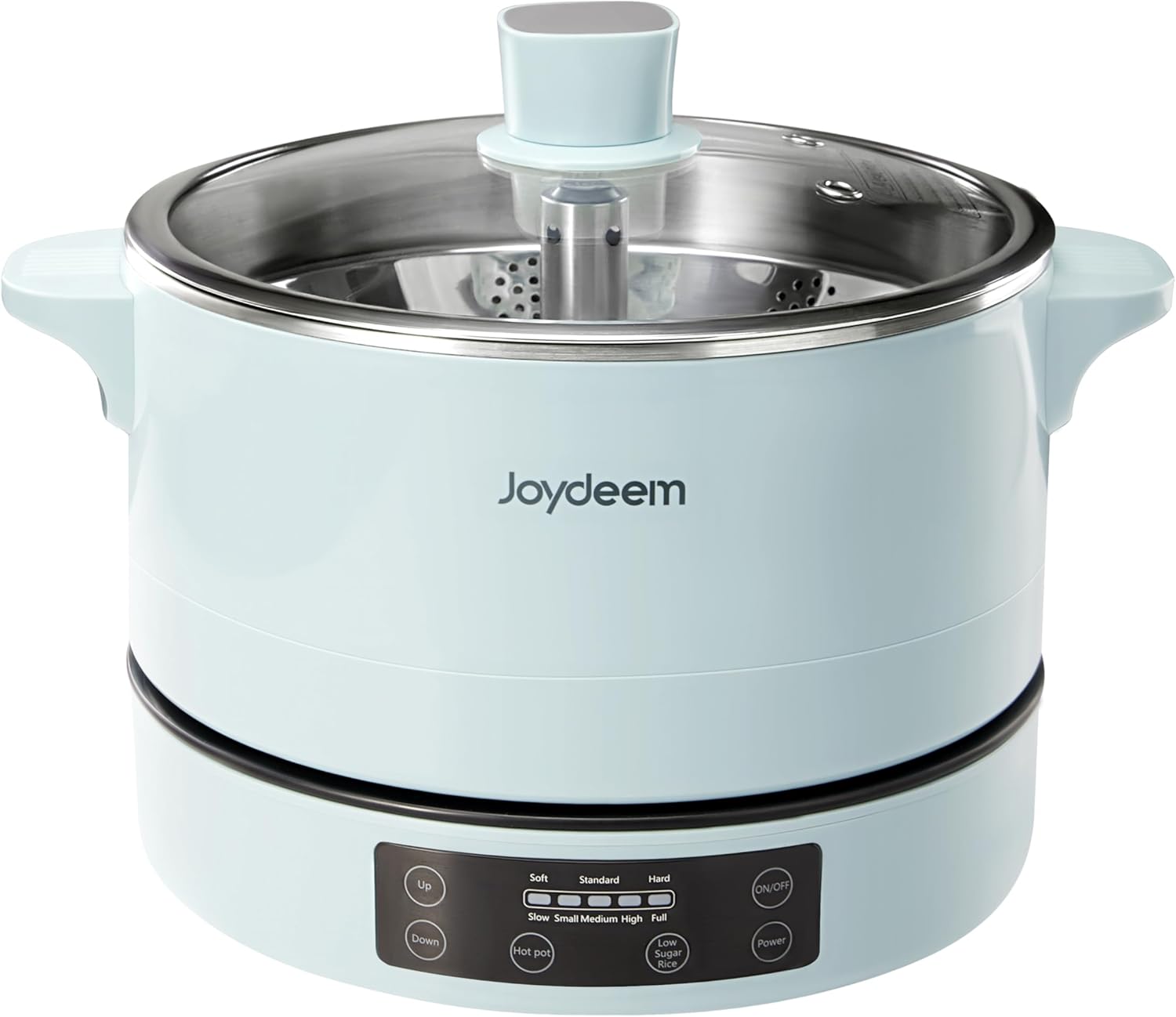 Joydeem Smart Lifting Electric Hot Pot, Steamer and Low Sugar Rice Cooker, Shabu Shabu Hot Pot, Food Grade Stainless Steel, 1500W, 4L