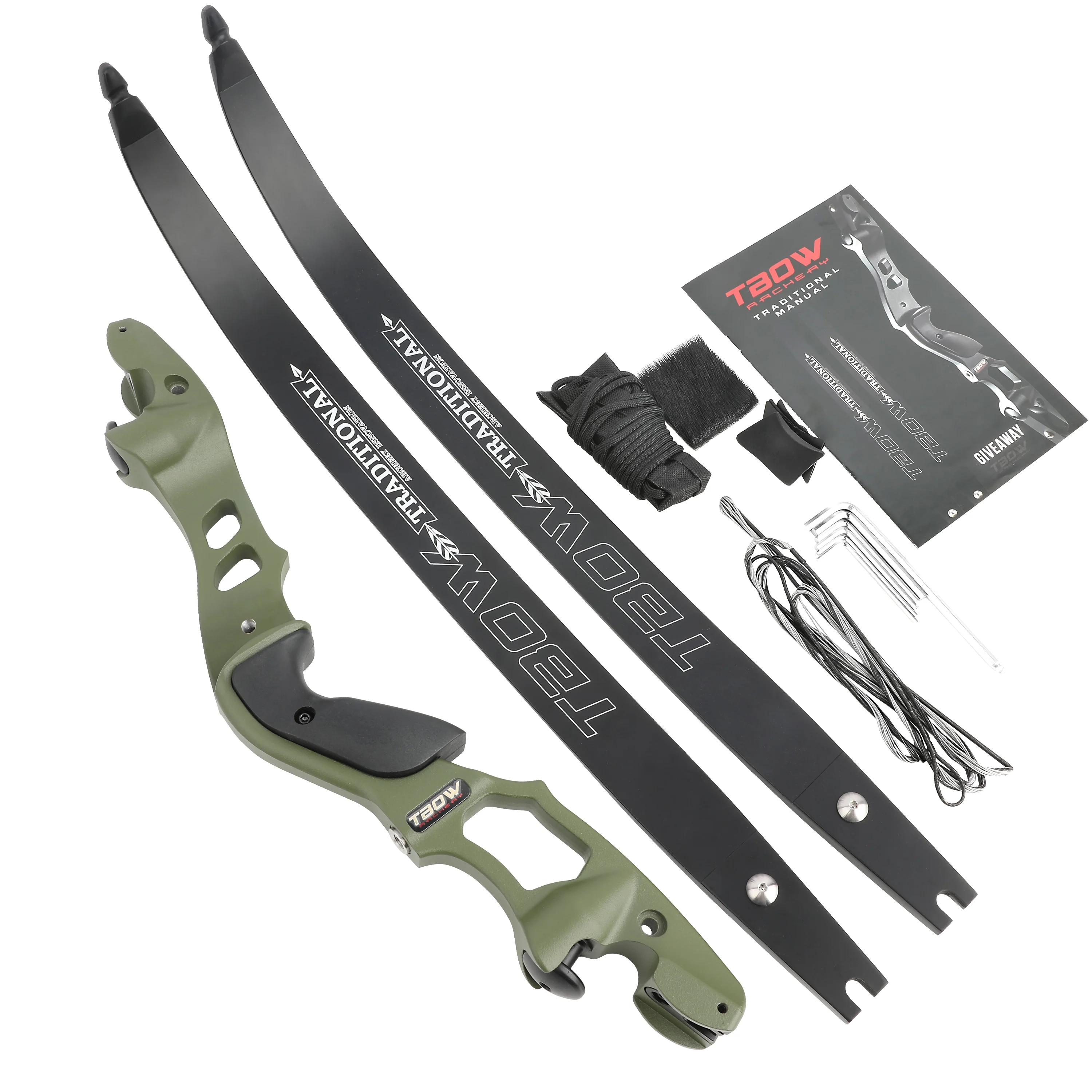 TBOW 62" ILF Archery Recurve Bow 30-60lbs Takedown 19" Riser American Hunting Shoot - Curated Treasures Market