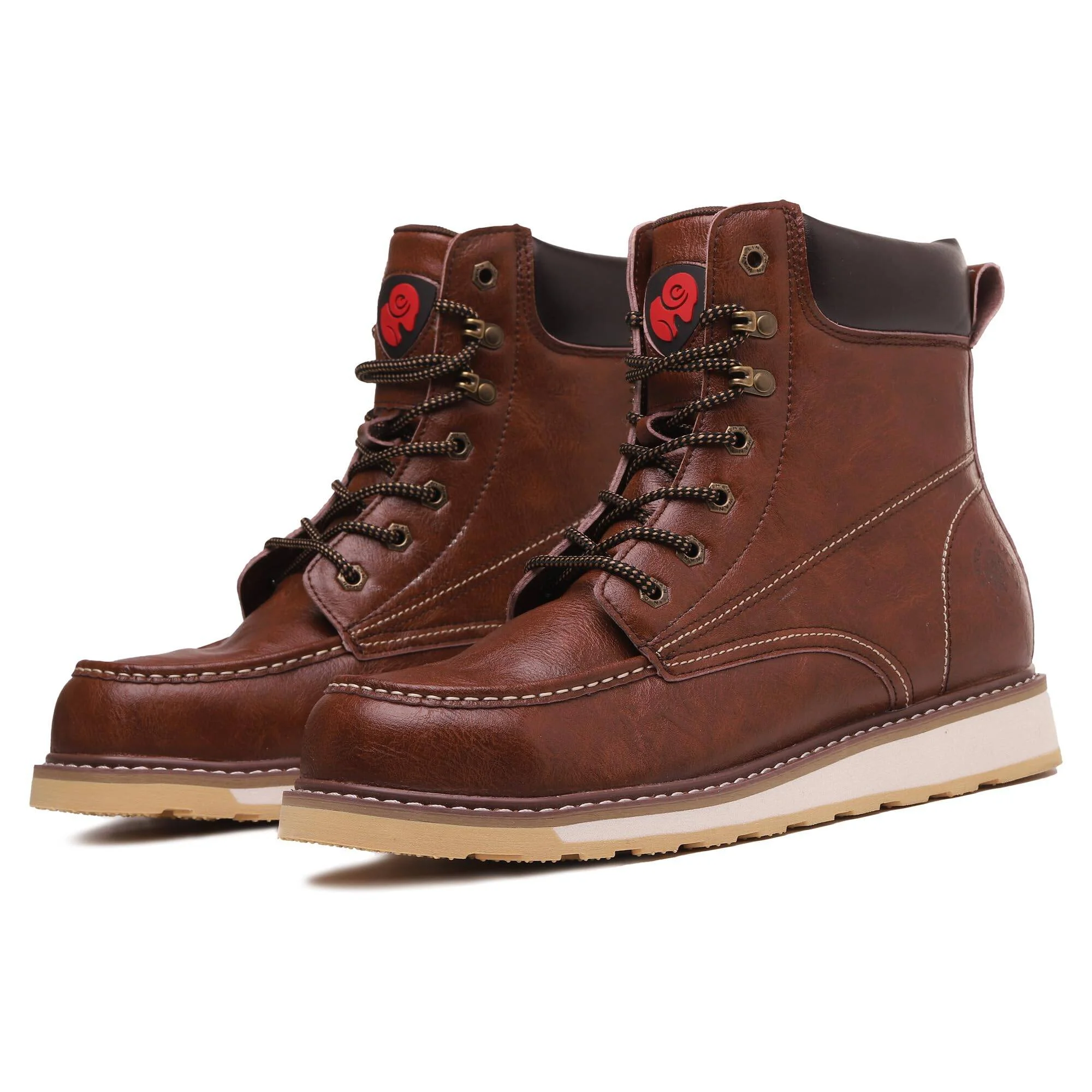 ANGRYRAM Work Boots for Men Steel Toe Boots,Waterproof Slip Resistant Industrial & Construction Work Boots - Curated Treasures Market