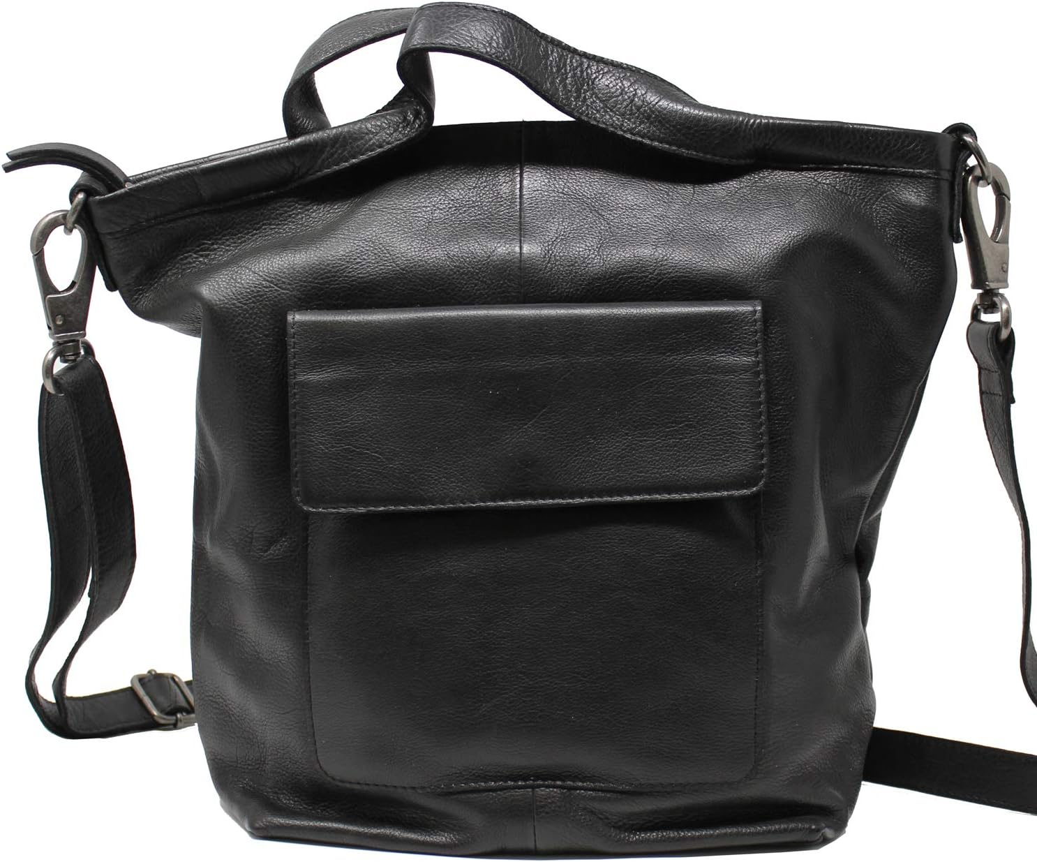 Latico Leathers Bianca Leather Tote Bag for Women (Black) - Made From 100% Authentic Leather Handcrafted by Artisans