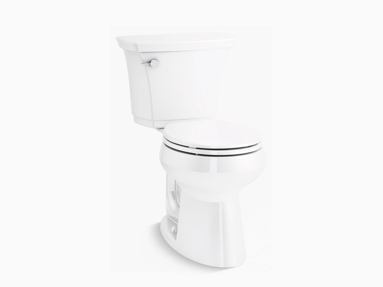 Kohler Highline Curve White Round Comfort Height 2-Piece Toilet 12-in Rough-In Size Rubber | K-30369-0