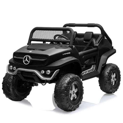 2 Seater Kids Ride On Truck 24V Ride On Toy Licensed Mercedes Benz Battery Powered Electric Vehicle for Toddles With Remote Control, Battery Display
