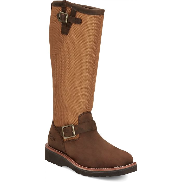 Chippewa Women’s Cottonwood 15″ Snake Hunt Boot -Brown- SN6914