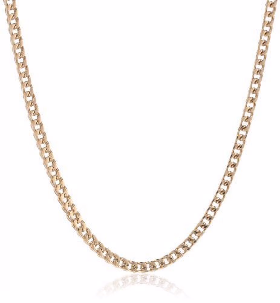 Ilanava Stainless Steel Thin Foxtail Chain Necklace Whole Gold Ion Plating 22"