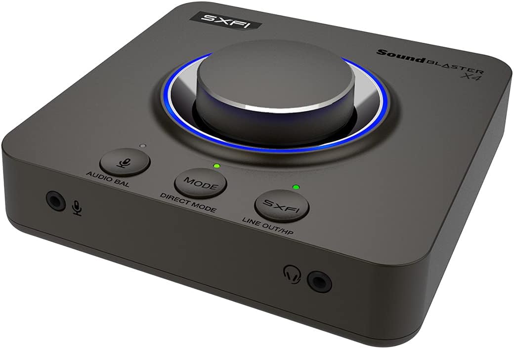 Creative Sound Blaster X4 Hi-Res 24bit/192kHz External USB DAC and Amp Sound Card, Super X-Fi, Multi-Channel, 7.1 Discrete Surround, Optical-in