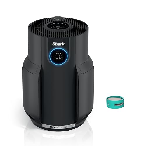 Shark NeverChange Air Purifier for Bedroom, Home, Office with HEPA Filter, Covers Up To 650 sq ft, Removes Dust and Smoke, HP152
