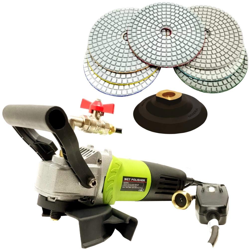 Stadea SPW104A Concrete Countertop Wet Polisher Grinder Sander Variable Speed with 4'' Diamond Polishing Pads