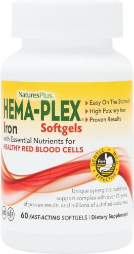Naturesplus Hema-plex Iron - 60 Capsulas Blandas De Accion Rapida - 85 Mg Hie... - Kansas Nuitrition - HNZSDS