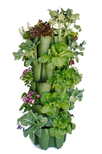 Greenstalk Patented Large 5 Tier Vertical Garden Planter with Patented Internal Watering System Great for Growing a Variety of Strawberries