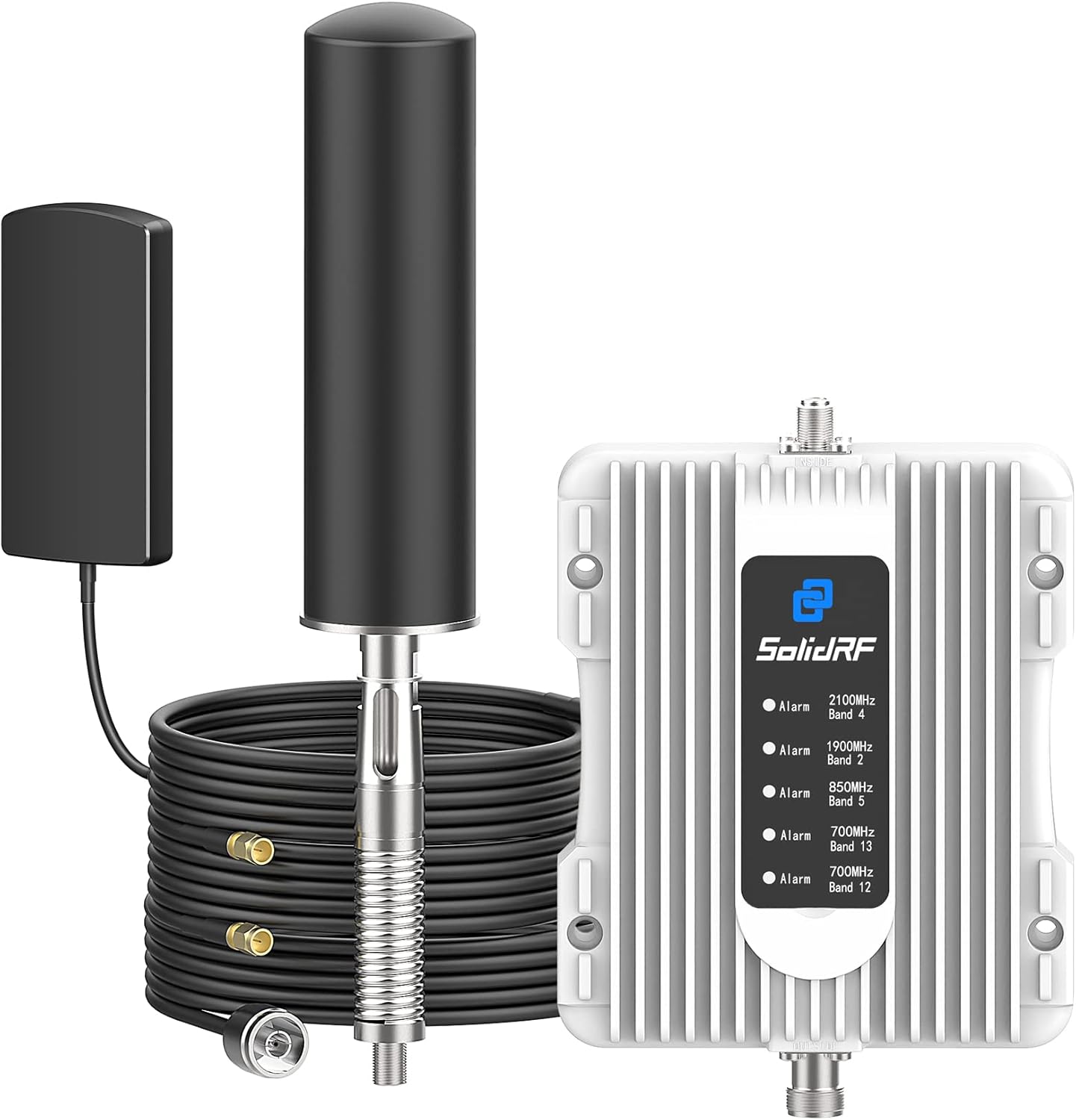 SolidRF-Vehicle Cell Phone Signal Booster for RV Truck-Compatible with All U.S. Carriers Networks-Boosts 3G 4G LTE Signal-5G Ready for Bands