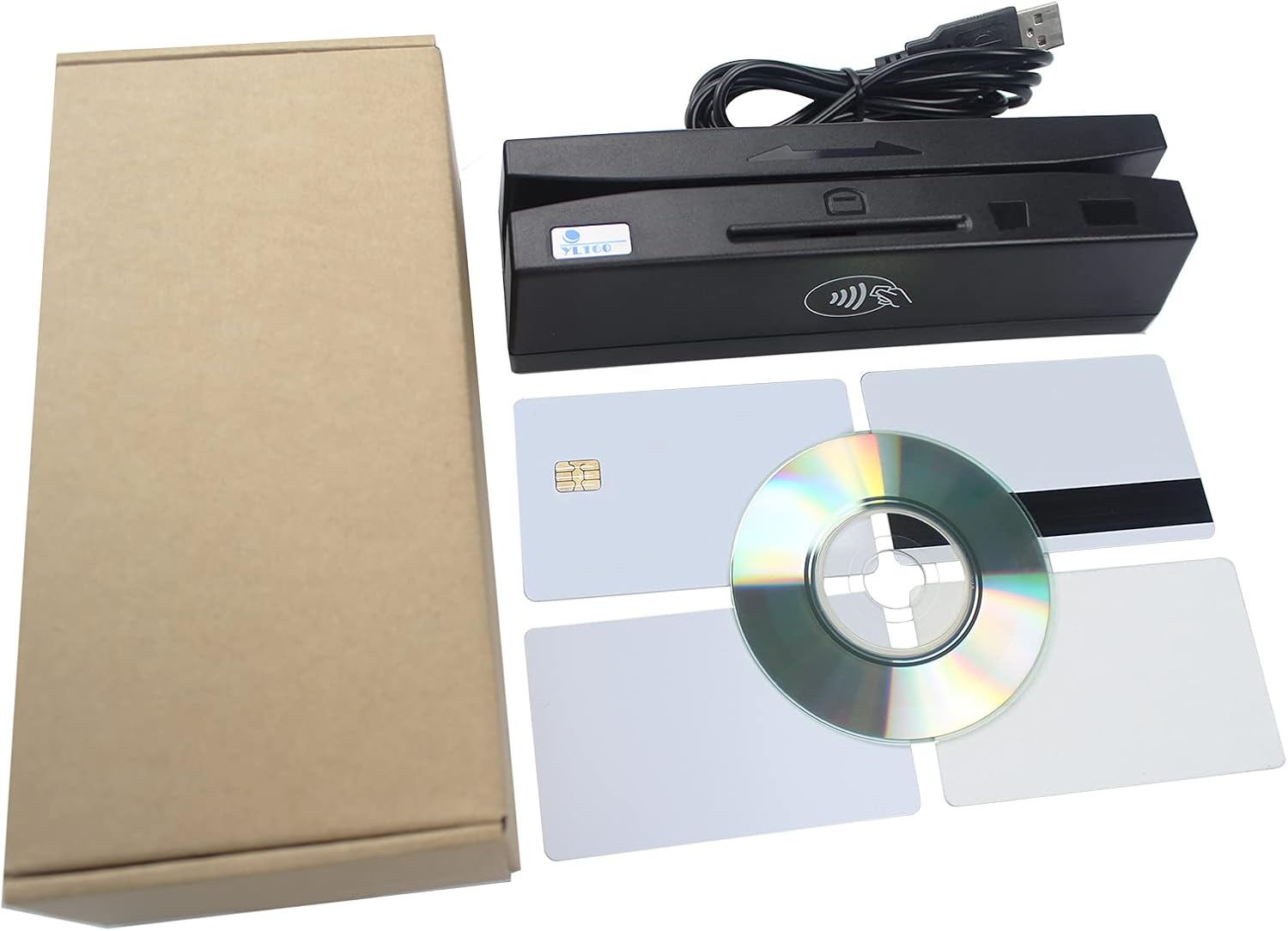 CHNFUWEI YL160 USB 4 in 1 Multifuntional Magnetic Card Reader+EMV Chip,PSAM