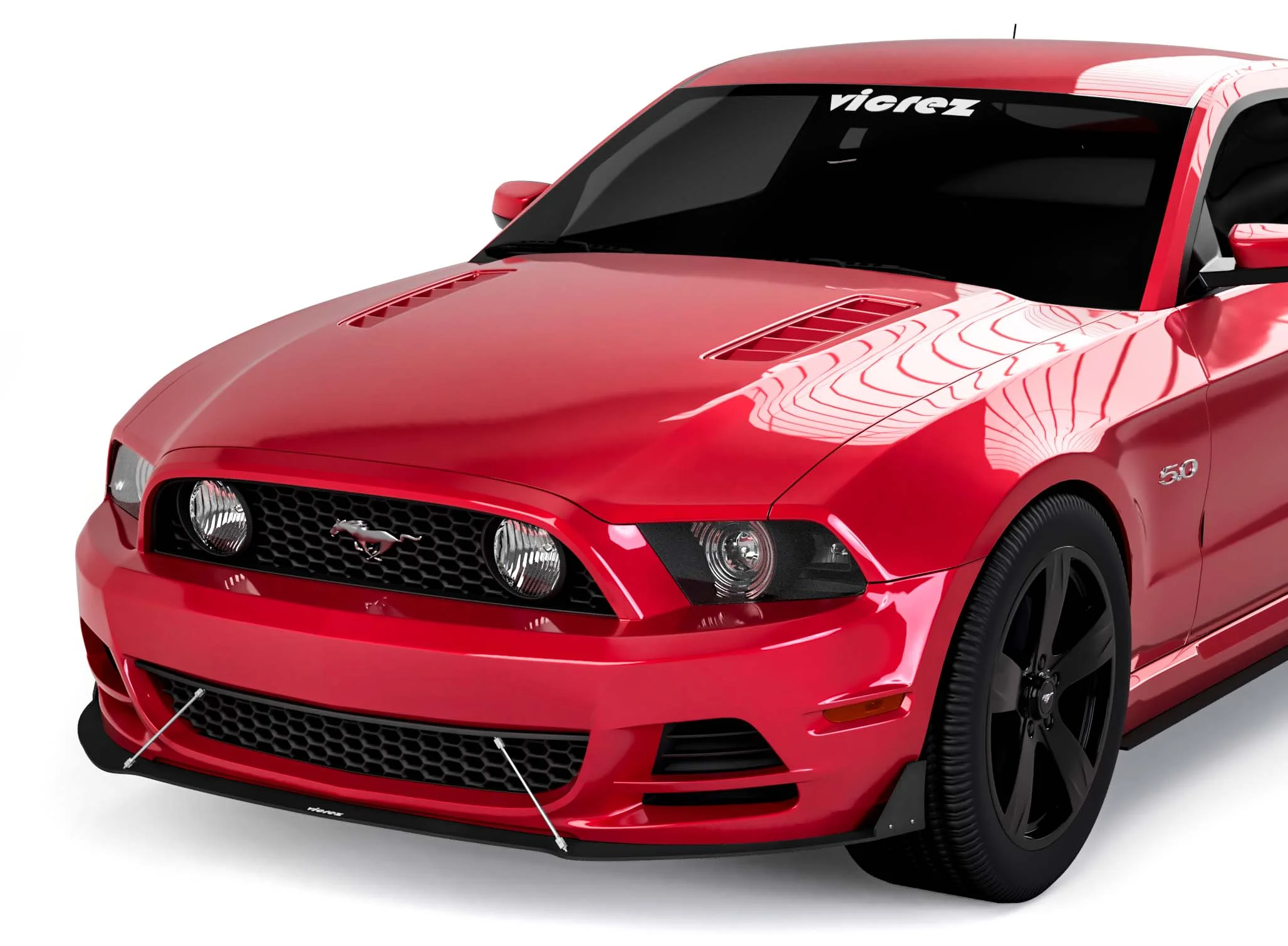 Vicrez V3R Front Bumper Lip Splitter vz101602 | Ford Mustang 2010-2014 - Curated Treasures Market